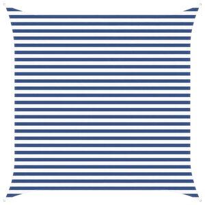 vidaXL Voile d'ombre Bleu et Blanc 3 6 x 3 6 m 100 polyester Oxford