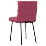 vidaXL Chaises à manger lot de 4 Rouge bordeaux Velours