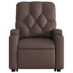 vidaXL Fauteuil inclinable de massage électrique marron similicuir