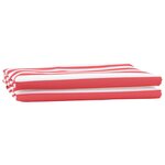 vidaXL Toile de rechange pour store banne Rouge et blanc 10 x 1.6 m