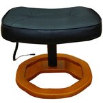 vidaXL Fauteuil de massage avec repose-pied Noir Similicuir
