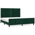 vidaXL Cadre de lit sans matelas vert foncé 200x200 cm velours