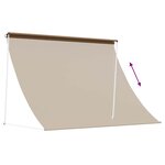 vidaXL Auvent Beige 150 x 150 cm