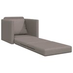 vidaXL Canapé-Lit Taupe 74 x 77 x 81 cm Velours