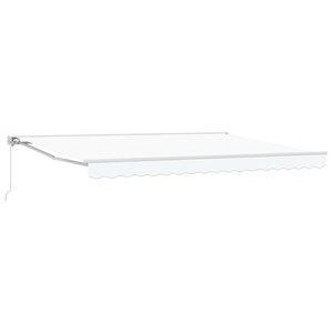 vidaXL Auvent rétractable manuel Blanc 4 × 3 m