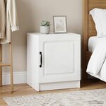 vidaXL Cabinet de chevet 2 Pièces Blanc brillant 43 x 34 5 x 47 cm