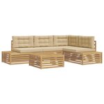 vidaXL 6 pc Ensemble de canapés d'extérieur Polyester Blanc