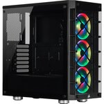 CORSAIR Boîtier connecté iCUE 465X - ATX Moyen-Tour - RGB Noir