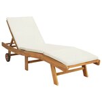 vidaXL Transat Marron et crème Polyester