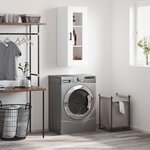 vidaXL Armoire murale blanc brillant 34 5x34x90 cm