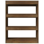 vidaXL Bibliothèque/Séparateur de pièce chêne marron bois d'ingénierie