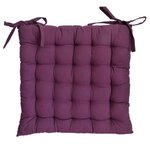 Galette de chaise en coton uni 40 cm 25 points