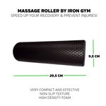 Iron gym rouleau de massage essential noir irg051