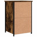 vidaXL Table de chevet chêne fumé 40x36x60 cm bois d'ingénierie