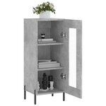 vidaXL Buffet Gris béton 34 5x34x90 cm Bois d'ingénierie