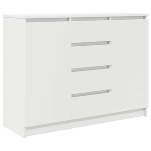 vidaXL Buffet avec tiroirs blanc 100 5x35x76 cm bois d'ingénierie