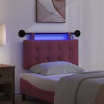vidaXL Tête de lit suspendue Avec lumière LED Bordeaux Tissu