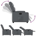 vidaXL Fauteuil inclinable Gris Similicuir