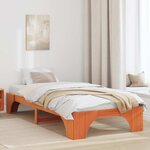 vidaXL Cadre de lit Marron cire 197 x 82 x 30 cm Bois massif en pin