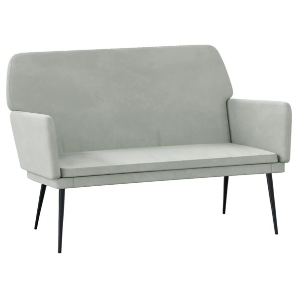 Banc banquette 108 x 79 x 79 cm velours gris clair 02_0010498