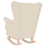 vidaXL Chaise à bascule blanc 74x90x102 cm lin