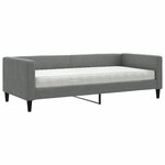 vidaXL Lit de jour avec matelas gris foncé 90x200 cm tissu