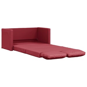 vidaXL Canapé-lit 2 en 1 rouge bordeaux 112x174x55 cm similicuir