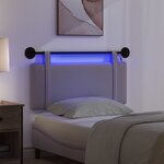 vidaXL Tête de lit suspendue Avec lumière LED Taupe Tissu