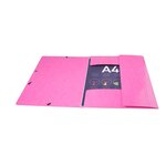 Chemise À Élastiques 3 Rabats Maxi Capacity Carte Lustrée Pelliculée 425gm2 Iderama A4 - Rose - X 25 - Exacompta
