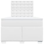 vidaXL Sommier à lattes de lit avec matelas blanc 120x190cm similicuir