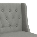 vidaXL Chaises de bar lot de 2 bois massif d'hévéa et tissu