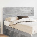 vidaXL Tête de lit Gris béton 160 cm Bois d'ingénierie