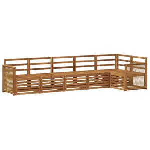 vidaXL Ensemble de canapé d'angle 5 Pièces Naturel Bois d'Acacia Massif