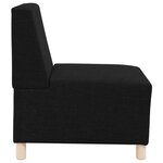 vidaXL Fauteuil Sofa Gris Clair 55 cm Tissu 2 Pièces Noir 55 x 74 x 82 cm