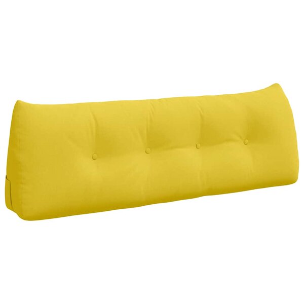 vidaXL Coussin de Dos Jaune clair 140 x 24 x 50 cm tissu