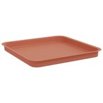 vidaXL Plateau carré à fleurs 6 Pièces Rouge brique 36 x 36 x 2.5 cm