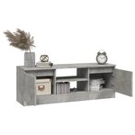 vidaXL Meuble TV avec porte Gris béton 102x30x36 cm