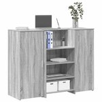 vidaXL Bureau de réception sonoma gris 135x50x103 5 cm bois ingénierie