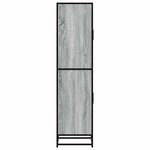 vidaXL Buffet haut sonoma gris 35 5x35x139 cm bois d'ingénierie métal