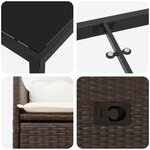 vidaXL Ensemble de salle à manger pour jardin 7 Pièces Marron Poly rotin