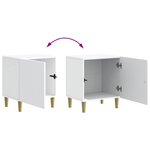 vidaXL Cabinet de chevet Blanc 43 x 34 5 x 50 cm Bois d'ingénierie