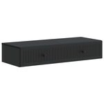 vidaXL Table d'appoint murale Noir 87 5 x 34 5 x 17 cm
