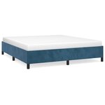 vidaXL Cadre de lit Bleu foncé 160x200 cm Velours