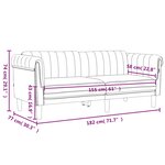 vidaXL Ensemble de canapés 3 Pièces crème velours