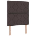 vidaXL Lit à ressorts avec matelas Marron foncé 80 x 200 cm tissu