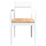 vidaXL Chaises à manger 2 Pièces blanc bois massif caoutchouc