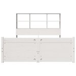 vidaXL Lit bibliothèque sans matelas blanc 140x190 cm bois pin massif