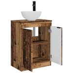 vidaXL Meuble de salle de bain avec évier Bois ancien 54 x 35 x 83 cm