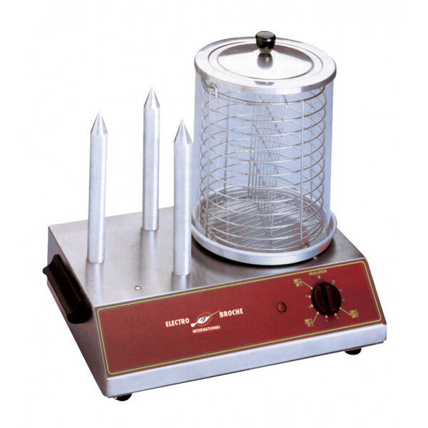 Appareil à hot-dog 3 plots avec chauffe saucisses - 40 saucisses -  -  400x300x400mm