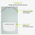 ACROPAQ 8 Chemises Plastiques A4 avec Elastique - Lot de 8 - Couleurs Pastel - Élastique - 250 pages- Dos de 3 cm- PP